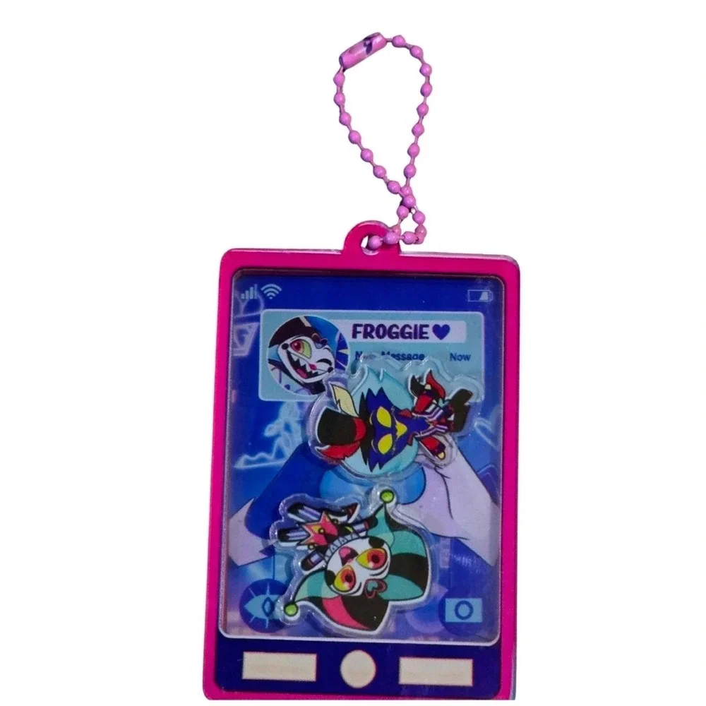 Fizzarolli and Asmodeus Shaker Charm Keychain Helluva Boss Fizz & Oz Cell Phone
